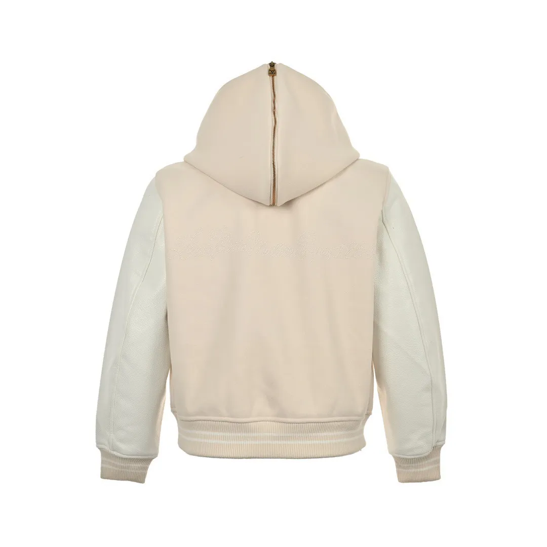 Louis Vuitton/Louis Vuitton 24Fw Nautical Series Pearl Embroidered Conch Hooded Baseball Jacket